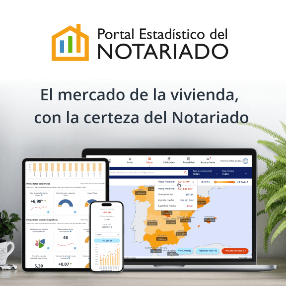 Explora el mercado inmobiliario con la garantía del Notariado. Datos basados en escrituras notariales de toda España.