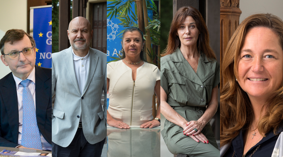 De izda. a dcha: J.A.M. Sanchiz, L.C.P Bueno, Soledad Cisternas, P. Arrizabalaga y A.Castro-Girona